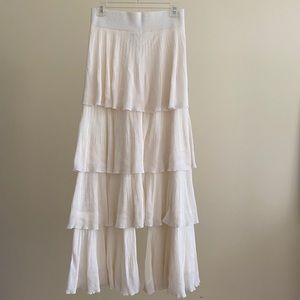 Zara layered pants in cream